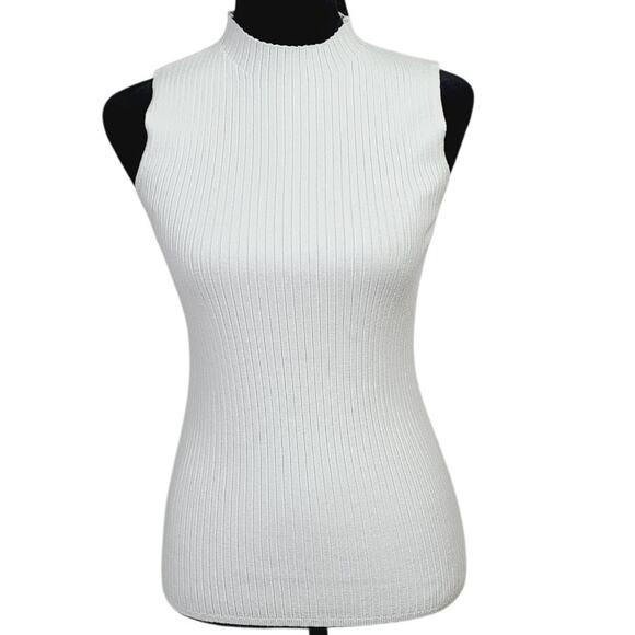 JW Style Sleeveless Mock Neck Ribbed Knit Tank, Lot of 3, Women Size S - Picture 2 of 12